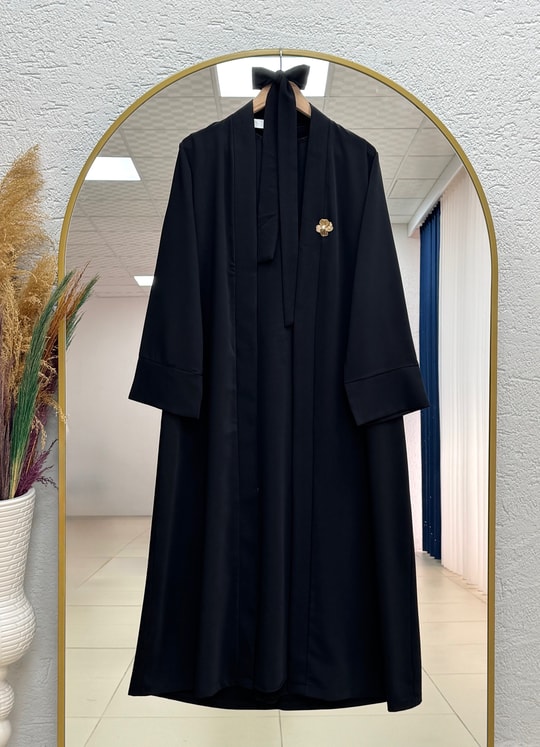 Şahsima İkili Abaya Takım-GS4687 Siyah