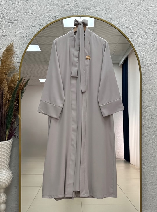 Şahsima İkili Abaya Takım-GS4687 Taş