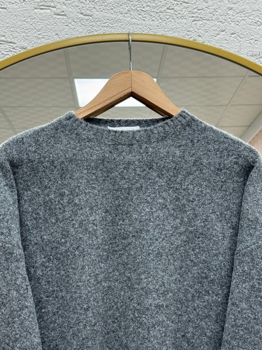 Samira Altı Dantel Detay Triko Tunik-KR6006 Antrasit