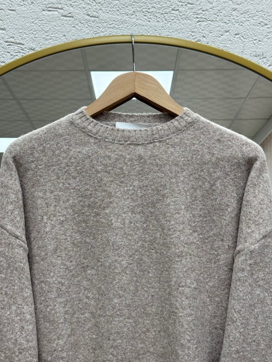 Samira Altı Dantel Detay Triko Tunik-KR6006 Taş