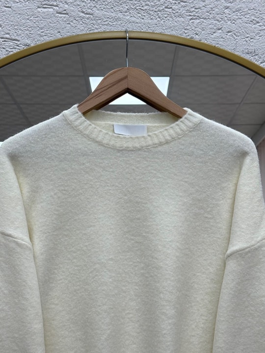Samira Altı Dantel Detay Triko Tunik-KR6006 Ekru