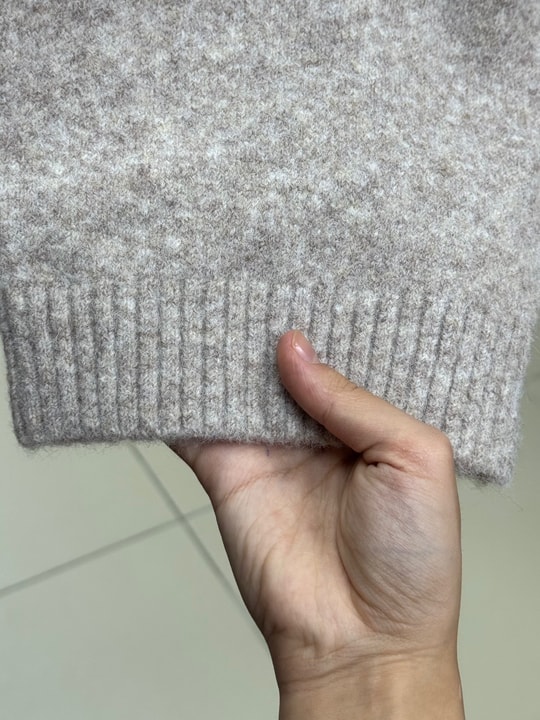 Samira Altı Dantel Detay Triko Tunik-KR6006 Taş