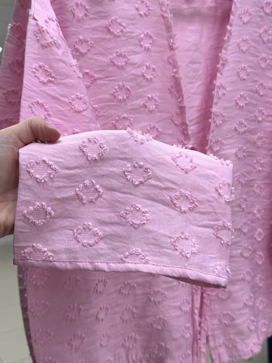 Şelale Püsküllü Bağlamalı Kimono-Zİ3141 Pembe