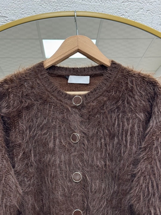 Şevkinaz Sakallı Yumoş Hırka-KR5039 Kahve