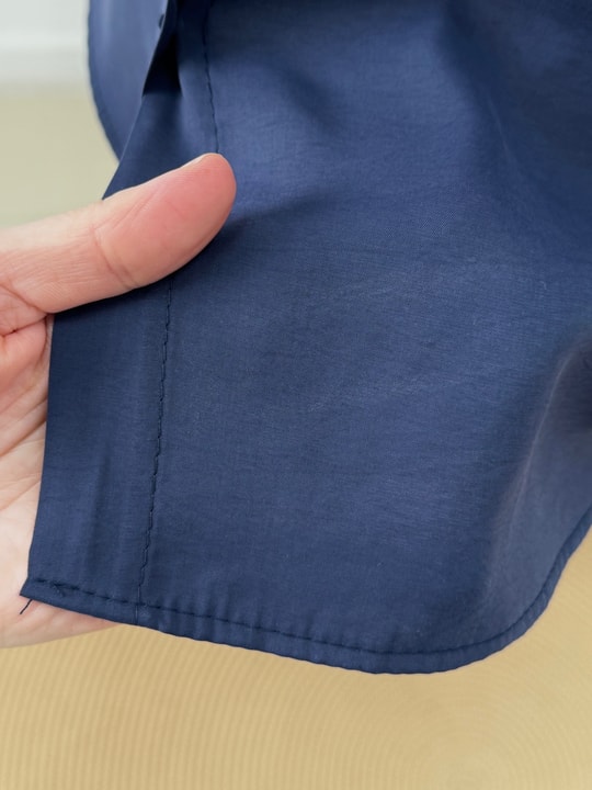 Şimal Kemerli Oversize Geniş Kol Gömlek-Çİ513.5 Lacivert
