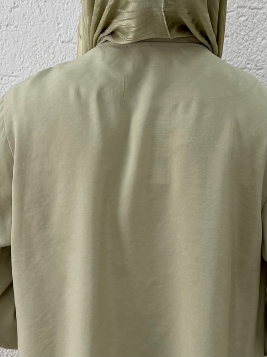 Şimşek Yandan Bağlamalı Gold Düğmeli Pantolonlu Takım-GS2418 Yağ Yeşili