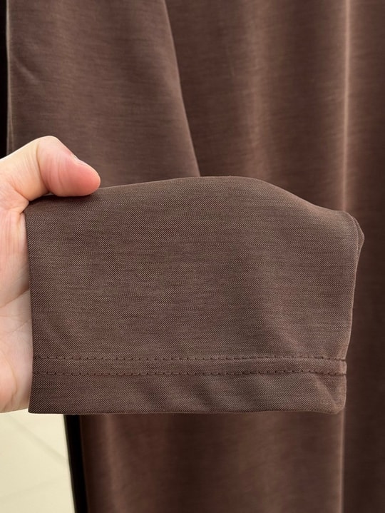 Sinemay Yandan Bağlamalı Pantolonlu Pike Takım-NL912 Kahve