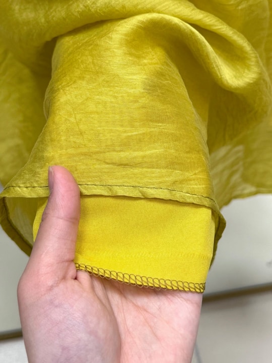 Teresa Önü Fırfırlı Balon Kol Vual Elbise-EK639 Yağ Yeşili