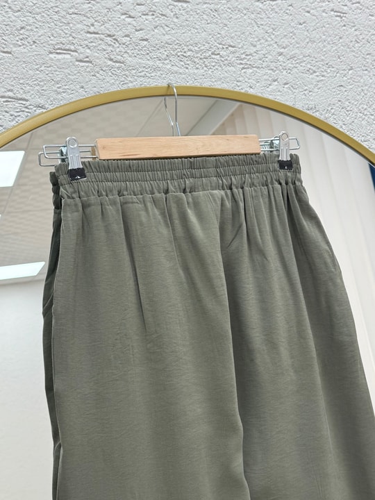 Tılsım Geniş Paça Pantolon-MT8214 Haki