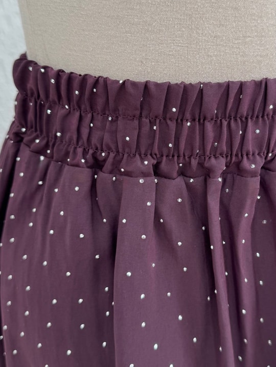Uçurum Bebe Yaka Taşlı Beli Sıkmalı Etekli Takım-MF612 Mürdüm