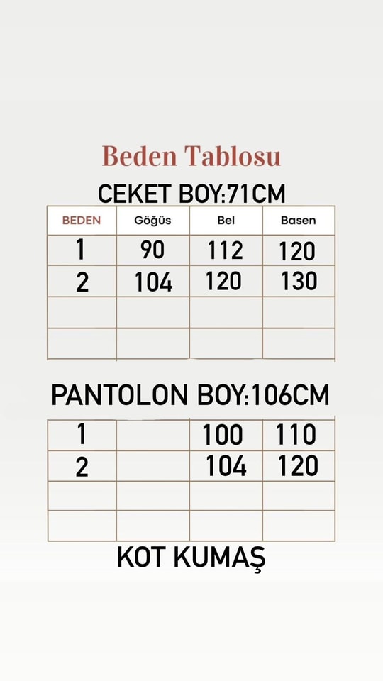 Ünzile Kemeri Gold Tokalı Pantolonlu Kot Takım-ML2115 Kot Rengi