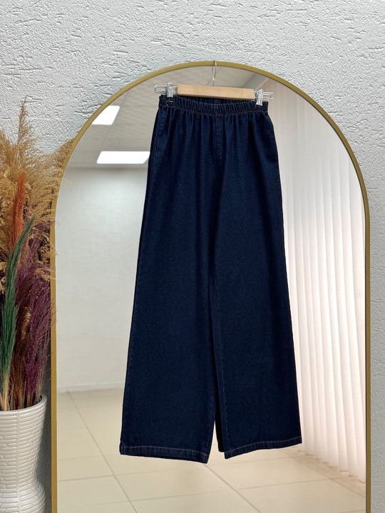 Ünzile Kemeri Gold Tokalı Pantolonlu Kot Takım-ML2115 Kot Rengi