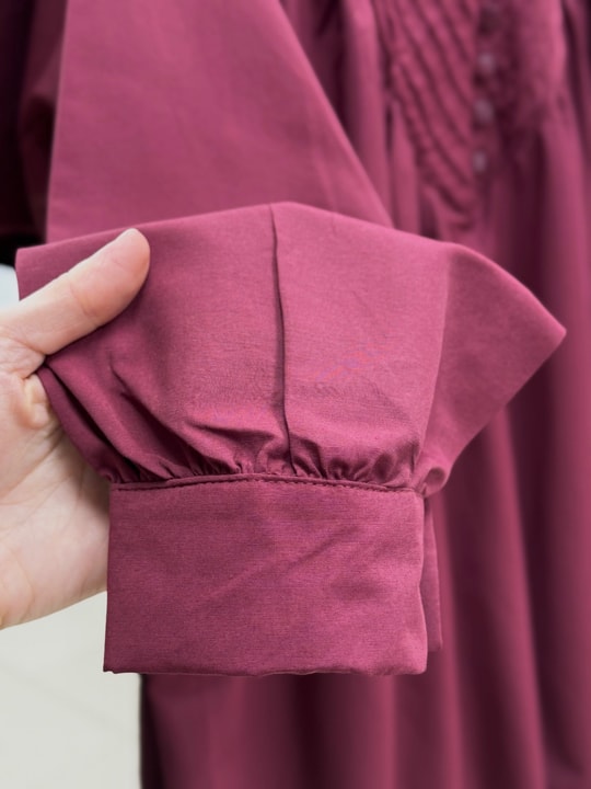 Vildan V Nervürlü Poplin Gömlek-NA820 Bordo
