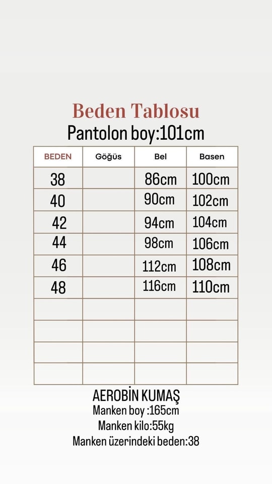 Vinista Aerobin Pantolon-MT8582 Taş