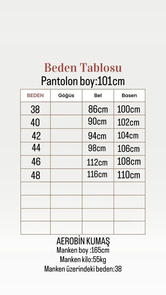Vinista Aerobin Pantolon-MT8582 Taş
