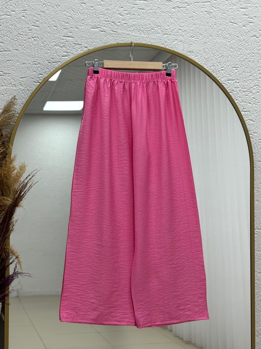 Vinmora Yandan Bağlamalı Kimonolu Çilek Pantolonlu TakımAS478-EK544 Pembe