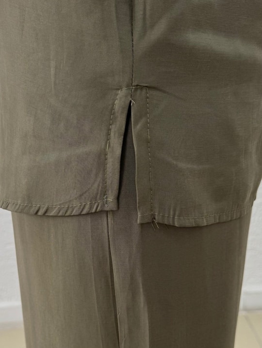Yamaç Tek Cepli Oversize Pantolonlu Takım-Zİ2232 Haki