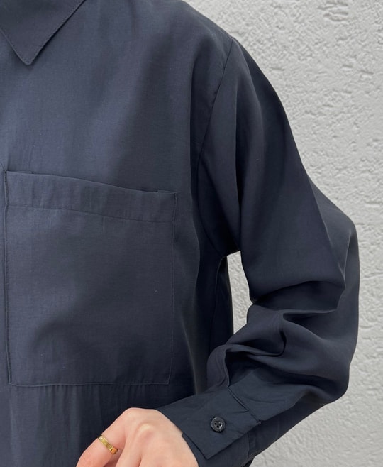 Yamaç Tek Cepli Oversize Pantolonlu Takım-Zİ2232 Siyah