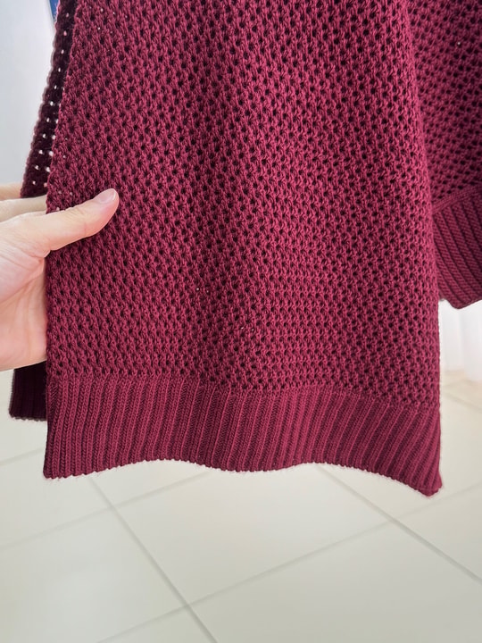 Yaser Geniş Kol Triko Kısa Kazak-KR5076 Bordo