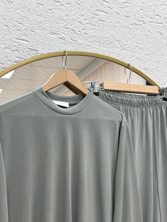 Yonca Yanları Yırtmaçlı Çımalı Pantolonlu Takım-NL764 Mint