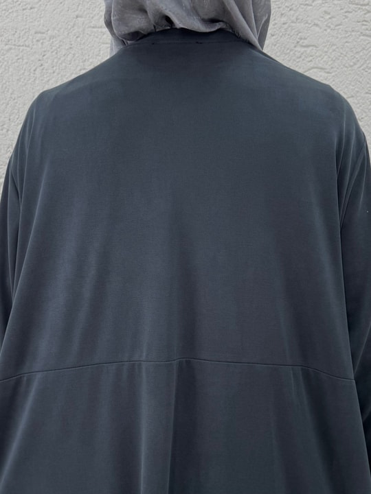 Yonca Yanları Yırtmaçlı Çımalı Pantolonlu Takım-NL764 Antrasit