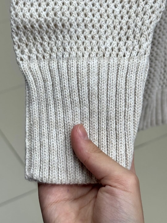 Yüsa Delikli Triko Hırka-KR5078 Taş