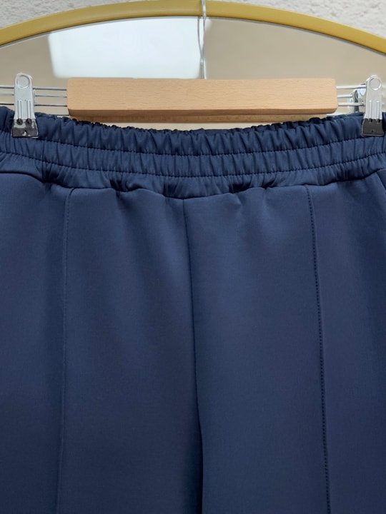 Zayna Bol Paça Çımalı Skuba Dalgıç Pantolon-MT3555 Lacivert