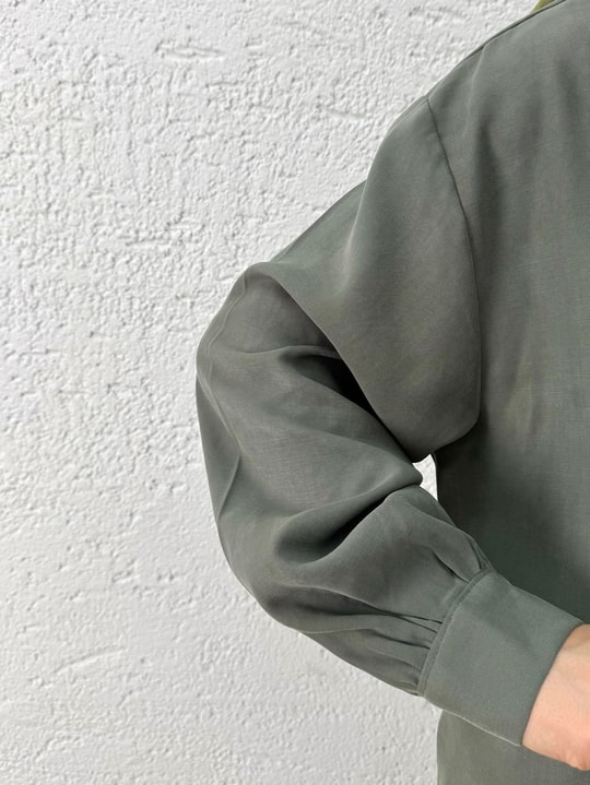 Zemheri  Metal Düğmeli Yırtmaçlı Tunik-GS531 Haki