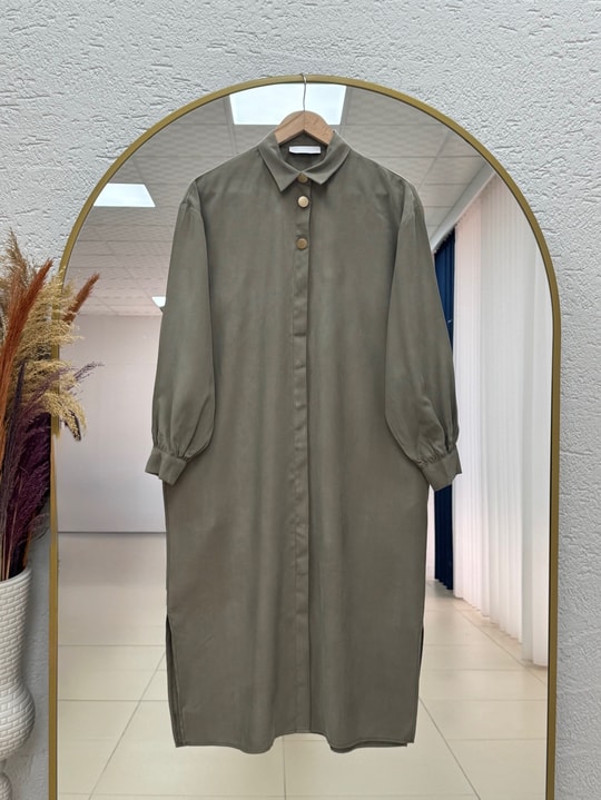 Zemheri  Metal Düğmeli Yırtmaçlı Tunik-GS531 Mint