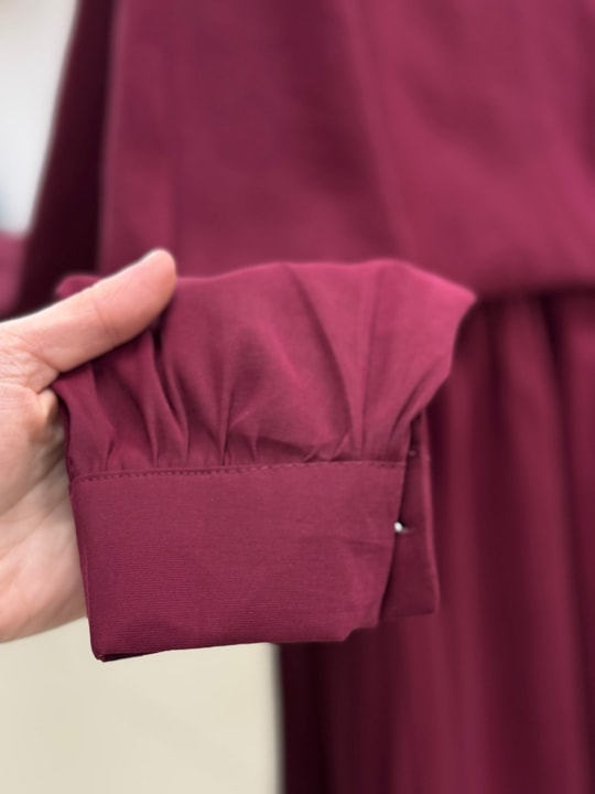 Zenessa Cupra Modal Bolerolu Elbise-NA2375 Bordo