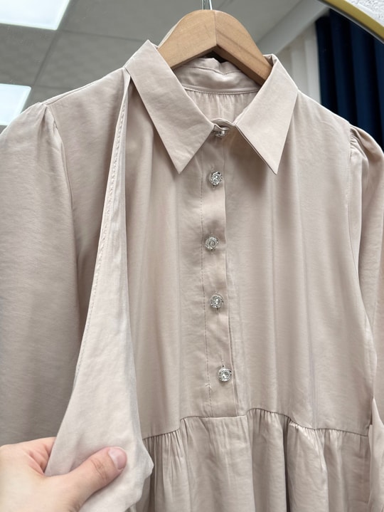 Zenessa Cupra Modal Bolerolu Elbise-NA2375 Taş