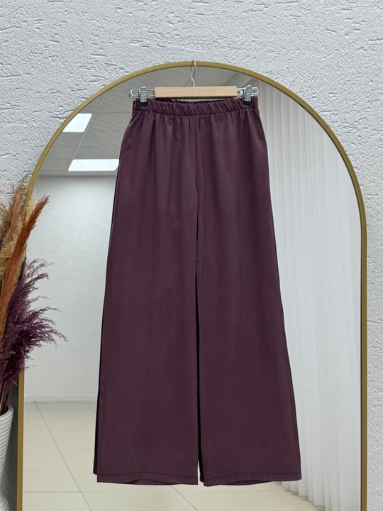 Zergül Kapşonlu Beli Sıkmalı Pantolonlu Takım-PN3149 Mürdüm