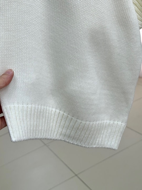 Zinnur Geniş Kol Triko Tunik-KR5076 Ekru