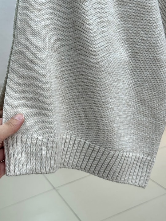 Zinnur Geniş Kol Triko Tunik-KR5076 Taş