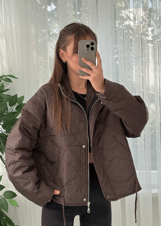 Avore Kahverengi Capitone Jacket