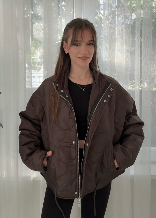 Avore Kahverengi Capitone Jacket