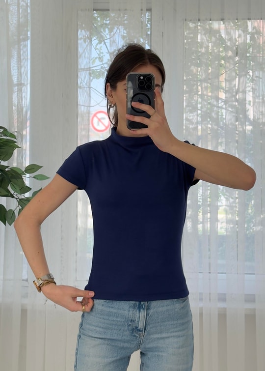 Buzzy Lacivert Bebe Kol Basic Yaka Tshirt