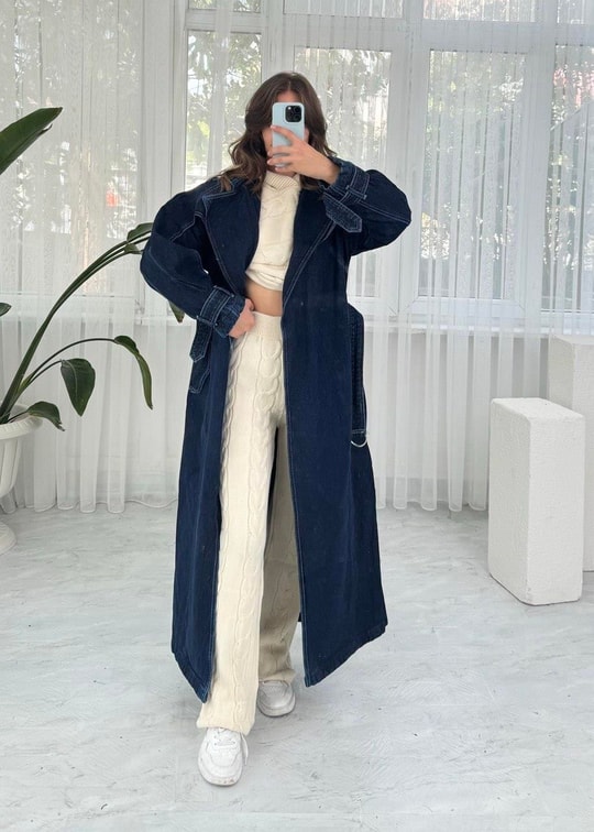 Premium Moni Denim Trençkot 