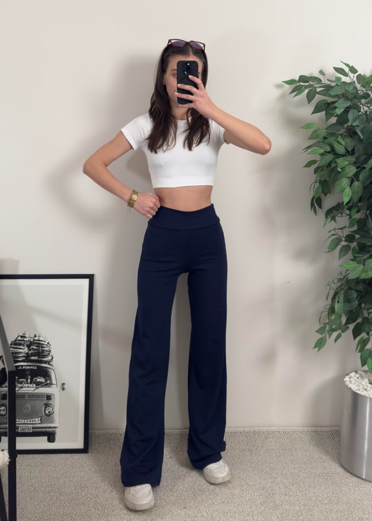 Oysh Model Bol Paça Lacivert Tayt