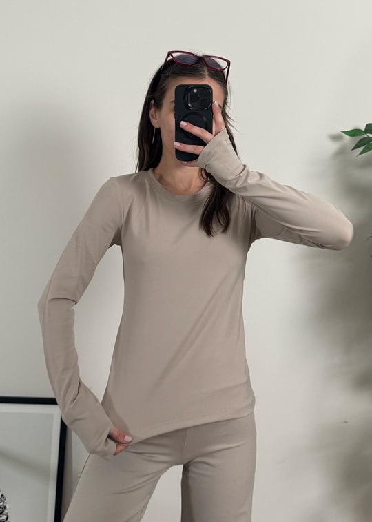 Oysh Model Parmak Geçmeli Ekru Body