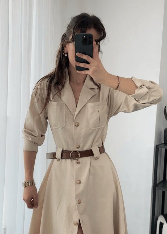 Trenç Model Midi Elbise