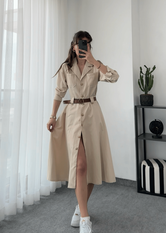 Trenç Model Midi Elbise