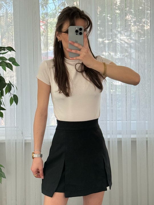 Karmen Siyah Şort Etek