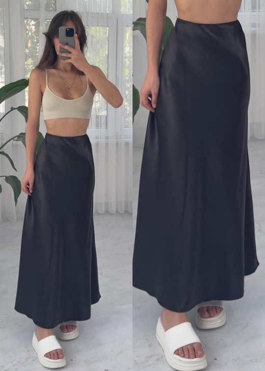 Lee Maxi Boy Siyah Saten Etek 