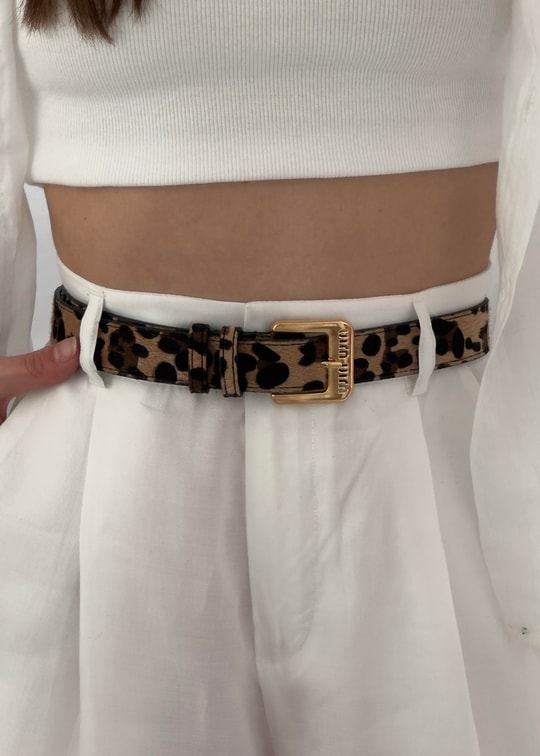 Leopar Desen Gold Miumiu Kemer