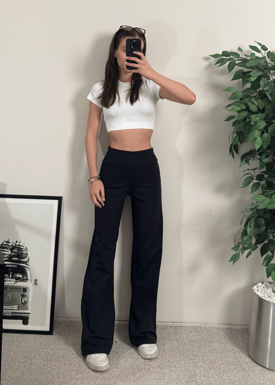 Oysh Model Bol Paça Siyah Tayt 
