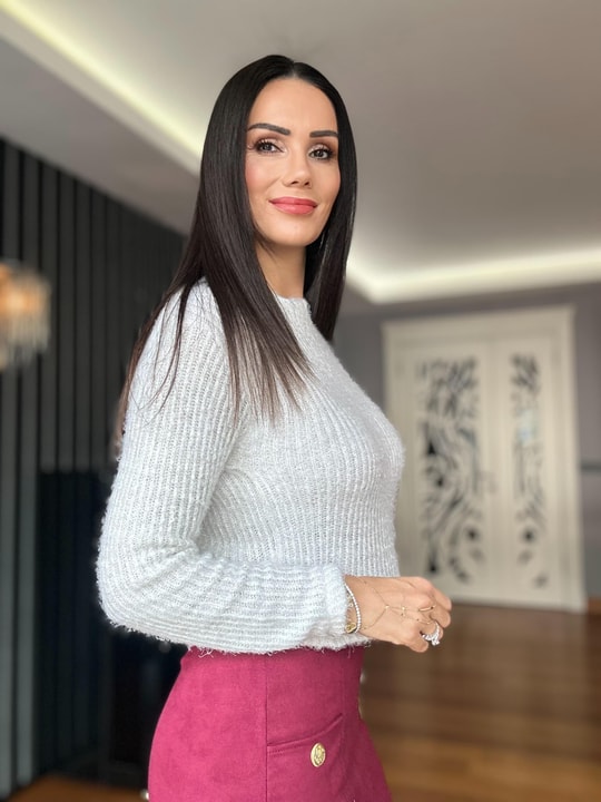 EkruTüylü Basic Triko Kazak