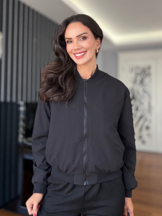 Siyah Bomber Mont