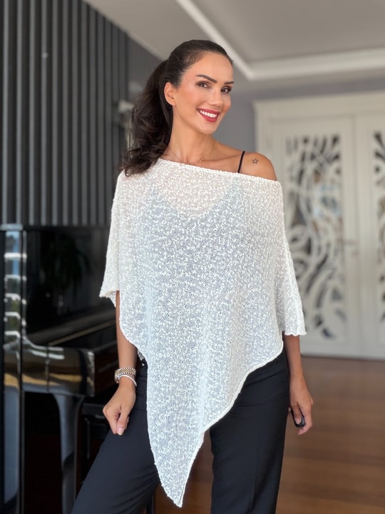 Ekru Panço Model Triko