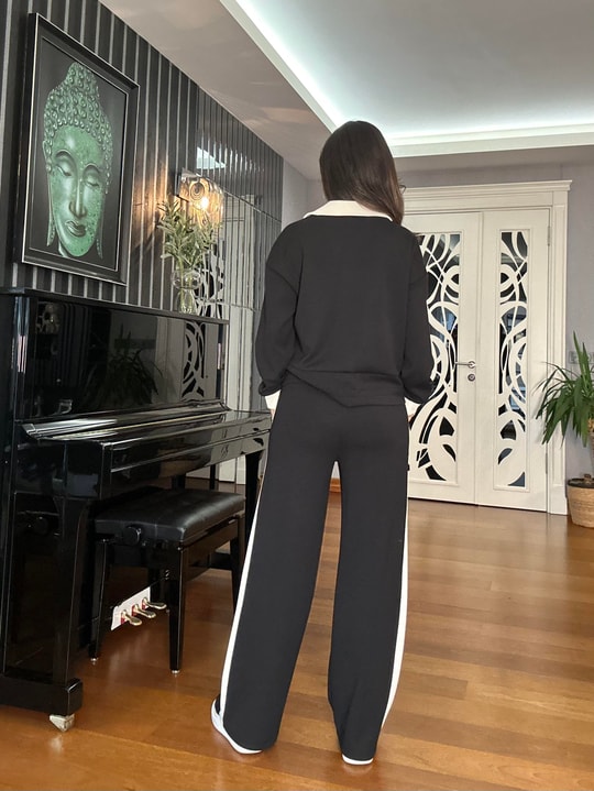 Premium Seri Modal Siyah Ekru İkili Takım 